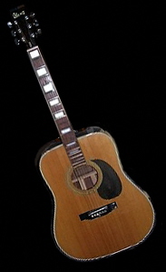 1.3 nur Gitarre, Originalgre Hintergr. schwarz 45 Grad links